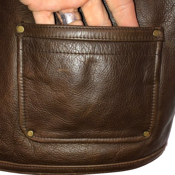 POLO Ralph Lauren Chocolate Brown Zip up LEATHER vest L - Picture 7 of 7